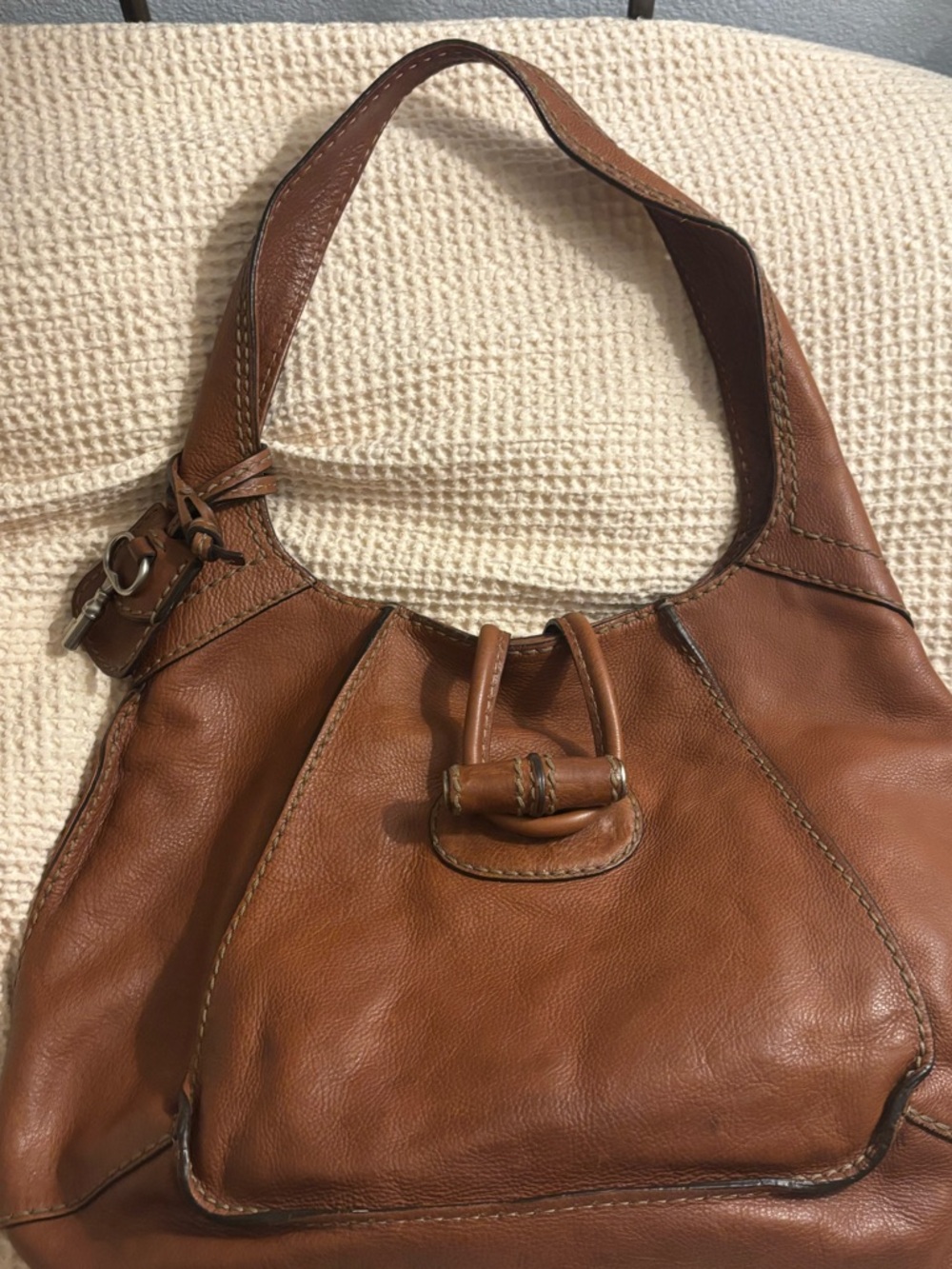 Fossil Fifty-Four Pebbled Leather Tote 👜 Gorgeous! - Picture 8 of 14